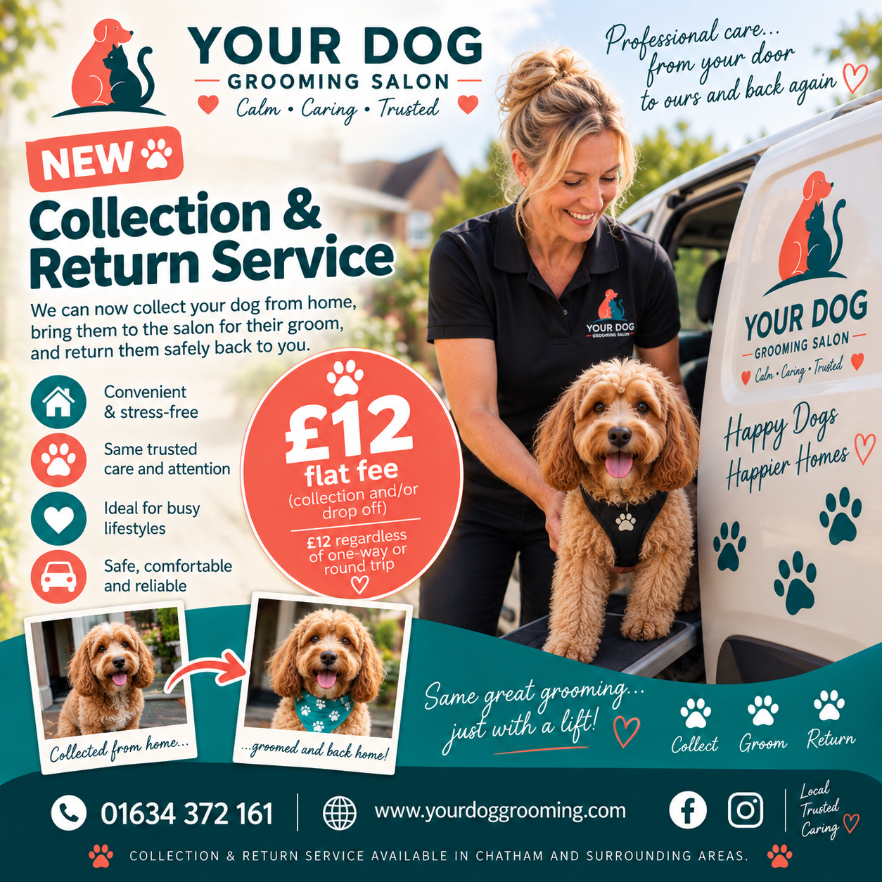 Collection and Return Service &mdash; &pound;12 flat fee, collection and/or drop-off